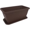 Nohel garden Truhlík samozavlažovací GARDENFLOR plastový hnedý 60cm Nohel garden Truhlík samozavlažovací GARDENFLOR plastový hnedý 60cm
