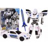 Auto-Robot 2v1 Transformácia Policajné Auto Biele Auto-Robot 2v1 Transformácia Policajné Auto Biele