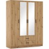 Šatníková skriňa ROMANA 160 zrkadlá dub artisan Šatníková skriňa ROMANA 160 zrkadlá dub artisan