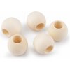 Drevené korálky nelakované Ø25 mm - prírodný sv. (300 ks) Drevené korálky nelakované Ø25 mm - prírodný sv. (300 ks)