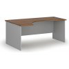 Ergonomický kancelársky písací stôl PRIMO GRAY, 180x120 cm, ľavý, sivá/orech Ergonomický kancelársky písací stôl PRIMO GRAY, 180x120 cm, ľavý, sivá/orech