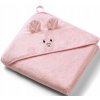 BABYONO Osuška s kapucňou a uškami Bamboo ružová 100x100 cm BABYONO Osuška s kapucňou a uškami Bamboo ružová 100x100 cm