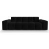 Micadoni Home Kendal Čierna zamatová pohovka 222 cm