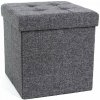 Textilomanie Taburet s úložným priestorom LAFINA 38x38 cm, sivý Textilomanie Taburet s úložným priestorom LAFINA 38x38 cm, sivý