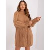 Hnedé pletené rolákové šaty LC-SK-1561.72P-camel ONE SIZE Hnedé pletené rolákové šaty LC-SK-1561.72P-camel ONE SIZE