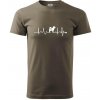 Shiba-Inu EKG - Klasické pánske tričko vyššej gramáže - 3XL ( Army ) Shiba-Inu EKG - Klasické pánske tričko vyššej gramáže - 3XL ( Army )