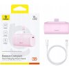 Baseus Compact 5000mAh růžový