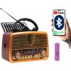 Retro Rádio - FM/AM, Bluetooth, Solárne, Powerbanka Retro Rádio - FM/AM, Bluetooth, Solárne, Powerbanka