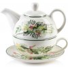 Affek Design Porcelánový čajový set 3v1 s lúčnymi kvetmi – kanvica, šálka a podšálka Affek Design Porcelánový čajový set 3v1 s lúčnymi kvetmi – kanvica, šálka a podšálka