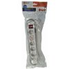Solight predlžovací prívod, 6 zásuviek, biely, vypínač, 3m PP72 Solight predlžovací prívod, 6 zásuviek, biely, vypínač, 3m PP72