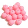 Pogumované sklenené korálky 8mm 1ks sv. ružová (otvor 1mm) Pogumované sklenené korálky 8mm 1ks sv. ružová (otvor 1mm)