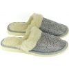 Dámske strieborné zateplené papuče MILENA Dámske strieborné zateplené papuče MILENA