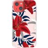 Picasee silikónový prehľadný obal pre Apple iPhone 13 mini - Red Lily Picasee silikónový prehľadný obal pre Apple iPhone 13 mini - Red Lily