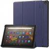ENKAY 133086 Leather Zaklápací kryt pre Amazon Fire HD 10 2023 tmavomodrý