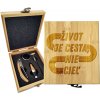 Sablio Darčeková sada na víno Život je cesta, nie cieľ: 147×168×49 mm Sablio Darčeková sada na víno Život je cesta, nie cieľ: 147×168×49 mm