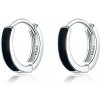 OLIVIE strieborné náušnice KRÚŽKY BLACK 4318