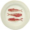 MADAM STOLTZ Kameninový tanier Red Fish Ø 21 cm MADAM STOLTZ Kameninový tanier Red Fish Ø 21 cm