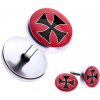 Šperky eshop - Oceľový fake piercing do ucha - maltézsky kríž PC35.27 Šperky eshop - Oceľový fake piercing do ucha - maltézsky kríž PC35.27