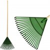 Hrable na lístie Strend Pro R121.WH, 22 lamelové, vejárové, mix farieb, drevená násada 1300 mm, mix farieb