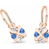 Cutie Jewellery Detské náušnice z ružového zlata C2153-10-X-4 modrá Cutie Jewellery Detské náušnice z ružového zlata C2153-10-X-4 modrá