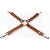 Whips Primal Bond X-Shaped Restraint Brown, kožený kríž pre bondage s karabínami Whips Primal Bond X-Shaped Restraint Brown, kožený kríž pre bondage s karabínami