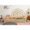 Detská posteľ z borovicového dreva 80x190 cm v prírodnej farbe Mila CPD – Adeko Detská posteľ z borovicového dreva 80x190 cm v prírodnej farbe Mila CPD – Adeko