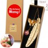 ZÁLOŽKA DO KNIHY AKO DARČEK PRE MAMIČKU DEŇ ZÁLOŽKA PERO ELEGANTNÁ