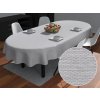 Biante Teflónový oválny obrus TF-067 Sivý režný 140x220 cm Biante Teflónový oválny obrus TF-067 Sivý režný 140x220 cm