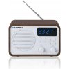 BLA Prenosné rádio s Bluetooth a USB BLAUPUNKT PP7BT, farba: hnedé drevo/biela BLA Prenosné rádio s Bluetooth a USB BLAUPUNKT PP7BT, farba: hnedé drevo/biela