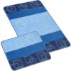 Bellatex Bany Kostka modrá 60x100 + 60x50cm Bellatex Bany Kostka modrá 60x100 + 60x50cm