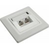 Zásuvka Solarix CAT5E UTP 2 x RJ45 pod omítku bílá Zásuvka Solarix CAT5E UTP 2 x RJ45 pod omítku bílá