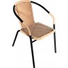 Záhradná stolička RATAN AGA DS586-1 - čierna/béžová Záhradná stolička RATAN AGA DS586-1 - čierna/béžová