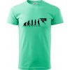 Evoluce bouldering - Klasické pánske tričko vyššej gramáže - M ( Mätová ) Evoluce bouldering - Klasické pánske tričko vyššej gramáže - M ( Mätová )