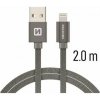 Swissten 71523302 USB / Lightning, 2m, šedý Swissten 71523302 USB / Lightning, 2m, šedý