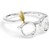 Harry Potter Sterling Silver Lightning Bolt & Glasses Ring L Harry Potter Sterling Silver Lightning Bolt & Glasses Ring L
