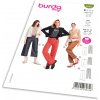 Strih Burda 6085 - Rovné nohavice s gumou v páse Strih Burda 6085 - Rovné nohavice s gumou v páse