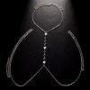 B-TOP Sexi štrasový náhrdelník na telo s čiernymi srdiečkovými kamienkami B-TOP Sexi štrasový náhrdelník na telo s čiernymi srdiečkovými kamienkami