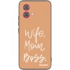 Picasee silikonový černý obal pro Motorola Moto G84 5G - Boss Mama Picasee silikonový černý obal pro Motorola Moto G84 5G - Boss Mama