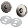 Pro Háčkování Magnetické zapínání kulaté 18 mm, černý nikl Pro Háčkování Magnetické zapínání kulaté 18 mm, černý nikl