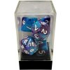 Chessex Sada kostek Dual Blue-Purple/White Polyhedral 7 kusov