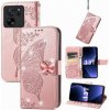 Peňaženkové kožené puzdro Butterfly na Xiaomi 13T / 13T Pro – Ružové zlato Peňaženkové kožené puzdro Butterfly na Xiaomi 13T / 13T Pro – Ružové zlato