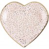Papierové taniere Srdce ružové bodkované 22x20cm 10ks Papierové taniere Srdce ružové bodkované 22x20cm 10ks