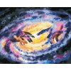 ZUTY Maľovanie podľa čísel ABSTRAKTNÉ DLANE VO VESMÍRE Rámovanie bez rámu a bez vypnutia plátna Rozmer 80 x 100 cm