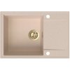 Sink Quality Sink55, kuchynský granitový drez 680x460x215 mm + zlatý sifón, béžová, SKQ-SINK.P.1KDO.XG Sink Quality Sink55, kuchynský granitový drez 680x460x215 mm + zlatý sifón, béžová, SKQ-SINK.P.1KDO.XG