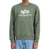 Alpha Industries mikina pánska Basic Sweatshirt BL dark olive Veľkosť: XL, Farba: zelená Alpha Industries mikina pánska Basic Sweatshirt BL dark olive Veľkosť: XL, Farba: zelená