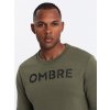Ombre Classic men's sweatshirt with inscription - dark olive šedá L Ombre 5902228985525 Ombre Classic men's sweatshirt with inscription - dark olive šedá L Ombre 5902228985525
