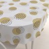 Biante Teflónový oválny obrus TF-059 Okrové a svetlo marhuľové bodkované kruhy na bielom 120x200 cm Biante Teflónový oválny obrus TF-059 Okrové a svetlo marhuľové bodkované kruhy na bielom 120x200 cm