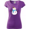 Snehuliak so šálom - Dámske tričko Pure - XL ( Fialová ) Snehuliak so šálom - Dámske tričko Pure - XL ( Fialová )