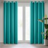 Eurofirany Záves Rita z hladkej látky 140x250 cm - tyrkysový, uchytenie dekoračné kolieska Eurofirany Záves Rita z hladkej látky 140x250 cm - tyrkysový, uchytenie dekoračné kolieska