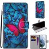 Knižkové puzdro Trendy Cross case Červený motýľ – Samsung Galaxy S21 FE Knižkové puzdro Trendy Cross case Červený motýľ – Samsung Galaxy S21 FE